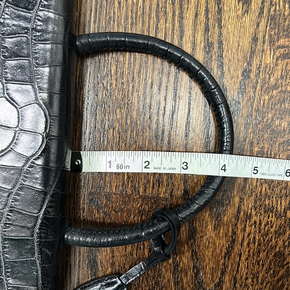 90’s Prada Black Croc embossed leather top handle handbag. - Picture 13 of 13
